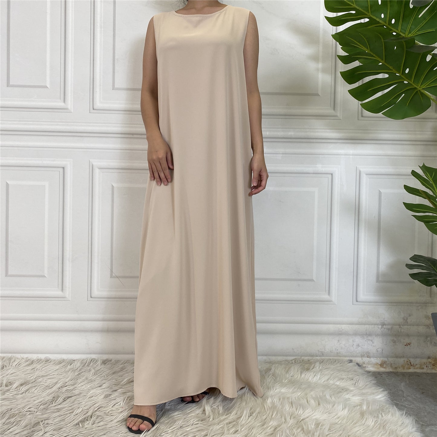 PREMIUM SLIP UNDERDRESS- COFFEE BROWN